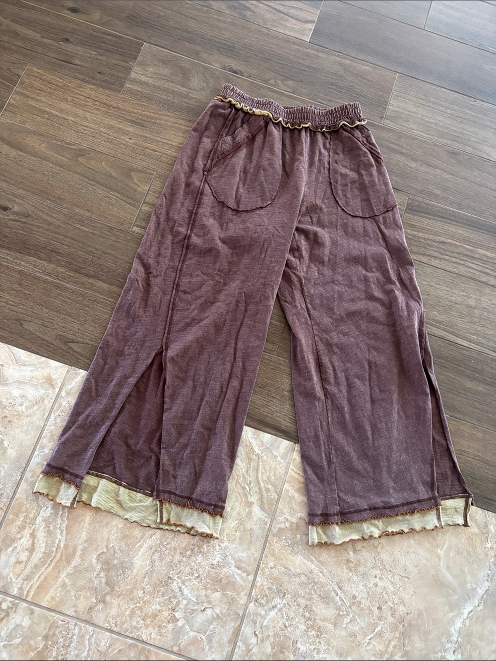 Women’s Wide-Leg Lounge Pants in Dusty Plum